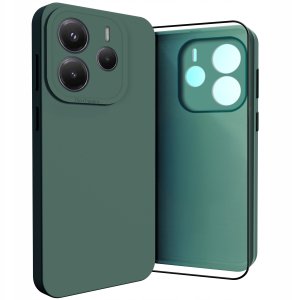 Etui do Xiaomi Redmi Note 14 5G (Osłona Kamery, Zielone, Plecki)   Szkło 9H 1