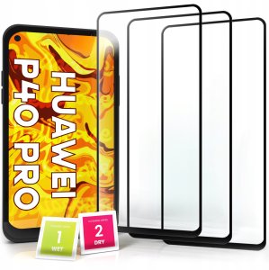 3-PAK Szkło Hartowane do Huawei P40 Pro (Pełne 5D, Curved, Zakrzywione, 9H) 1