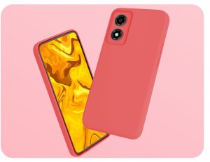 Etui Do Moto E14 / G04 / G24 / G24 Power (Czerwone, Matowe, Plecki)   Szkło 2