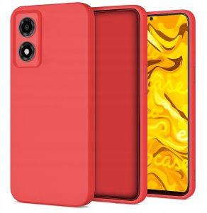 Etui Do Moto E14 / G04 / G24 / G24 Power (Czerwone, Matowe, Plecki)   Szkło 6