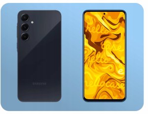 Etui Do Samsung Galaxy A55 5G (Granatowe, Matowe, Silikonowe)   Szkło 9H 4