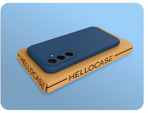 Etui Do Samsung Galaxy A55 5G (Granatowe, Matowe, Silikonowe)   Szkło 9H 5