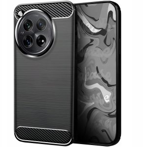 Etui do OnePlus 12 (Czarne, Karbon, Pancerne, Plecki, Ochronne)   Szkło 9H 7