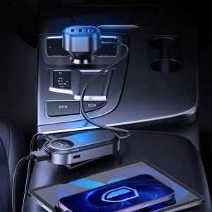 3mk Double Car Charger 135W PD QC PPS USB 2A4C Black/Gray 11