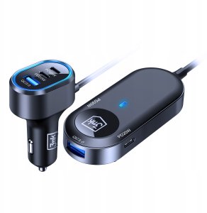 3mk Double Car Charger 135W PD QC PPS USB 2A4C Black/Gray 4