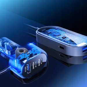 3mk Double Car Charger 135W PD QC PPS USB 2A4C Black/Gray 10