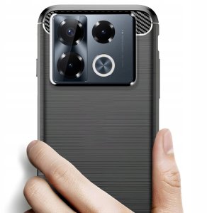 Etui do Infinix Note 40 Pro 5G (Czarne, Pancerne, Karbon, Pokrowiec, Case) 3