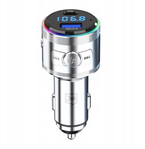 Accessories - 3mk Hyper Car Power Transmitter 48W QC PD PPS USB 1C1A Silver 2