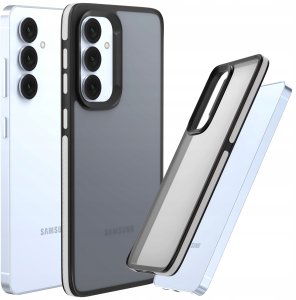 Etui Do Samsung Galaxy S25 (Matowe, Biała Ramka, Bumper, Plecki, Ochronne) 1