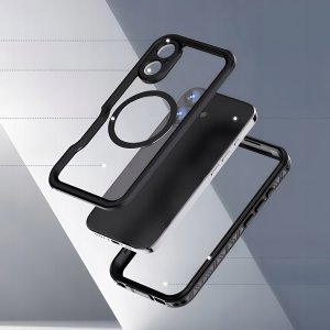etumi Etui Wodoodporne do Apple iPhone 16 (Do MagSafe, 360, Pancerne, Czarne) 3