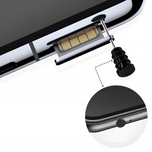 Zaślepka Zatyczka Przeciw Kurzowi USB C / Mini Jack AUX Zasłonka Zestaw x10 3