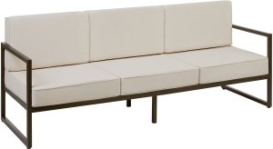 Sofa wypoczynkowa ogrodowa Comosa, 3-osobowa, tapicerka XXL - brązowy/beżowy 1