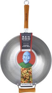 Ken Hom Excellence, Round, Wok/Stir-Fry pan, Steel, Wood, Carbon steel, 36 cm 1