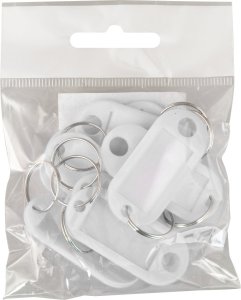 Nøglering PET 10stk Hvid 2