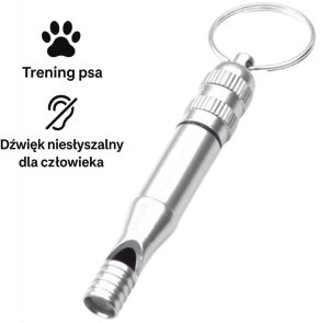 DA367 Gwizdek szkoleniowy dla psa         srebrny 4