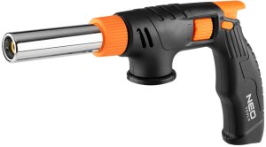 Palnik gazowy z piezo, nakręcany 360st. z regulacją płomienia 4