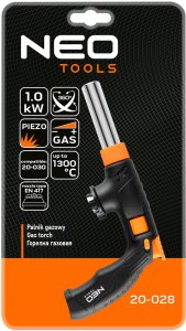 Palnik gazowy z piezo, nakręcany 360st. z regulacją płomienia 5