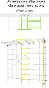 Drabinka gimnastyczna Next-5 Max 220 cm z talerz-huśtawką i materacem CE 15