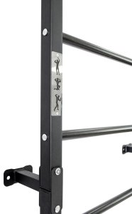 Drabinka gimnastyczna Profi szary + drążek i poręcze do dipów 2w1 | 250 kg 11