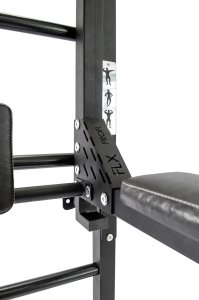 Drabinka gimnastyczna Profi szary + drążek i poręcze do dipów 2w1 | 250 kg 12