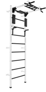 Drabinka gimnastyczna Profi szary + drążek i poręcze do dipów 2w1 | 250 kg 9