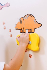 Drabinka gimnastyczna Next 1 niebieska + ścianka Dino 225 cm + huśtawka CE 11