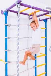 Drabinka gimnastyczna Kometa Next-5 Dual biała | Lina | Kółka | 225 cm 3