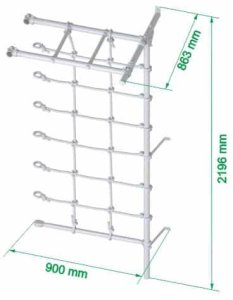 Drabinka gimnastyczna Kometa Next-5 Dual biała | Lina | Kółka | 225 cm 7