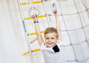 Drabinka gimnastyczna Kometa Next-5 Dual biała | Lina | Kółka | 225 cm 8