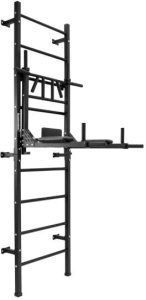 Drabinka gimnastyczna Profi biała + drążek i poręcze do dipów 2w1 | 250 kg 3