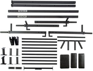 Drabinka gimnastyczna Profi biała + drążek i poręcze do dipów 2w1 | 250 kg 8