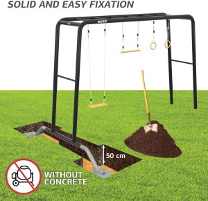 Siłownia ogrodowa PlayBase LTL | Drabinki Metalowe 245x380 cm 100 kg 8
