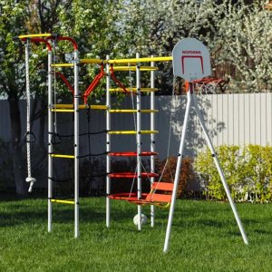 Plac zabaw Stacja kosmiczna | Tunel + Kosz + Leżak huśtawka | 100 kg 10