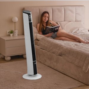 Wentylator Yoer Cichy WENTYLATOR Kolumnowy Podłogowy JONIZACJA Stojący NATURALNY WIATR + Pilot - Yoer Verto TF01W 2