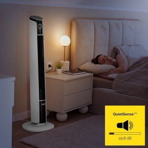 Wentylator Yoer Cichy WENTYLATOR Kolumnowy Podłogowy JONIZACJA Stojący NATURALNY WIATR + Pilot - Yoer Verto TF01W 5
