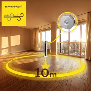 Wentylator Yoer Cichy WENTYLATOR Kolumnowy Podłogowy JONIZACJA Stojący NATURALNY WIATR + Pilot - Yoer Verto TF01W 6