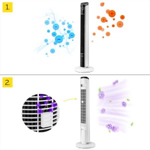 Wentylator Yoer Cichy WENTYLATOR Kolumnowy Podłogowy JONIZACJA Stojący NATURALNY WIATR + Pilot - Yoer Verto TF01W 8