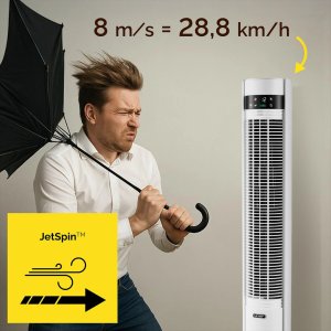 Wentylator Yoer Cichy WENTYLATOR Kolumnowy Podłogowy JONIZACJA Stojący NATURALNY WIATR + Pilot - Yoer CoolWhisper TF07W 6