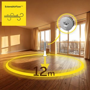 Wentylator Yoer Cichy WENTYLATOR Kolumnowy Podłogowy JONIZACJA Stojący NATURALNY WIATR + Pilot - Yoer CoolWhisper TF07W 7