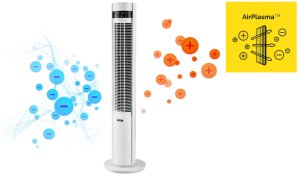 Wentylator Yoer Cichy WENTYLATOR Kolumnowy Podłogowy JONIZACJA Stojący NATURALNY WIATR + Pilot - Yoer CoolWhisper TF07W 9