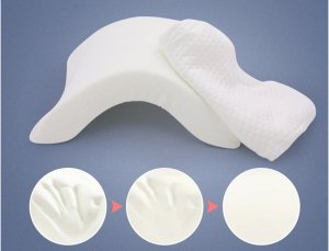 Verk Poduszka ortopedyczna z otworem na rękę do spania memory biała łukowa 8