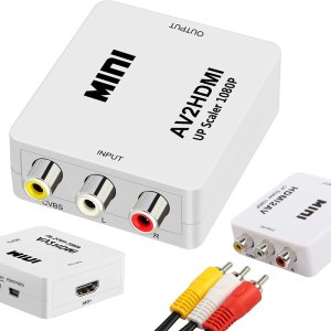 Adapter konverter sygnału av rca cinch do hdmi audio rca 1080p cvbs kabel 1