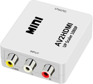 Adapter konverter sygnału av rca cinch do hdmi audio rca 1080p cvbs kabel 4