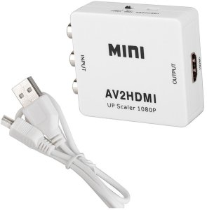 Adapter konverter sygnału av rca cinch do hdmi audio rca 1080p cvbs kabel 6