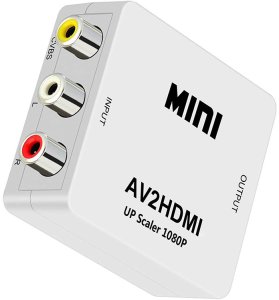 Adapter konverter sygnału av rca cinch do hdmi audio rca 1080p cvbs kabel 8