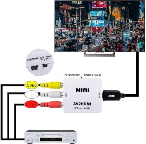 Adapter konverter sygnału av rca cinch do hdmi audio rca 1080p cvbs kabel 10