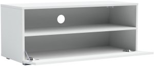 Nowoczesny zestaw RTV Tebris Dual 200  biały mat, 2 szafki 100 cm z push to open 5