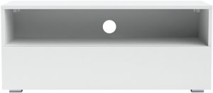 Biała szafka RTV Tebris 100 cm w minimalistycznym stylu 8