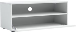 Biała szafka RTV Tebris 100 cm w minimalistycznym stylu 10