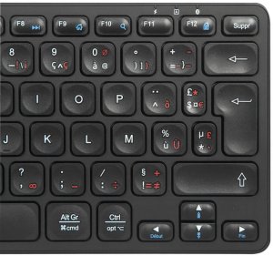 Targus - Tastatur - Mehrgerate - compact - antimicrobial - kabellos - Bluetooth 5.1 - Franzosisch - Schwarz 3